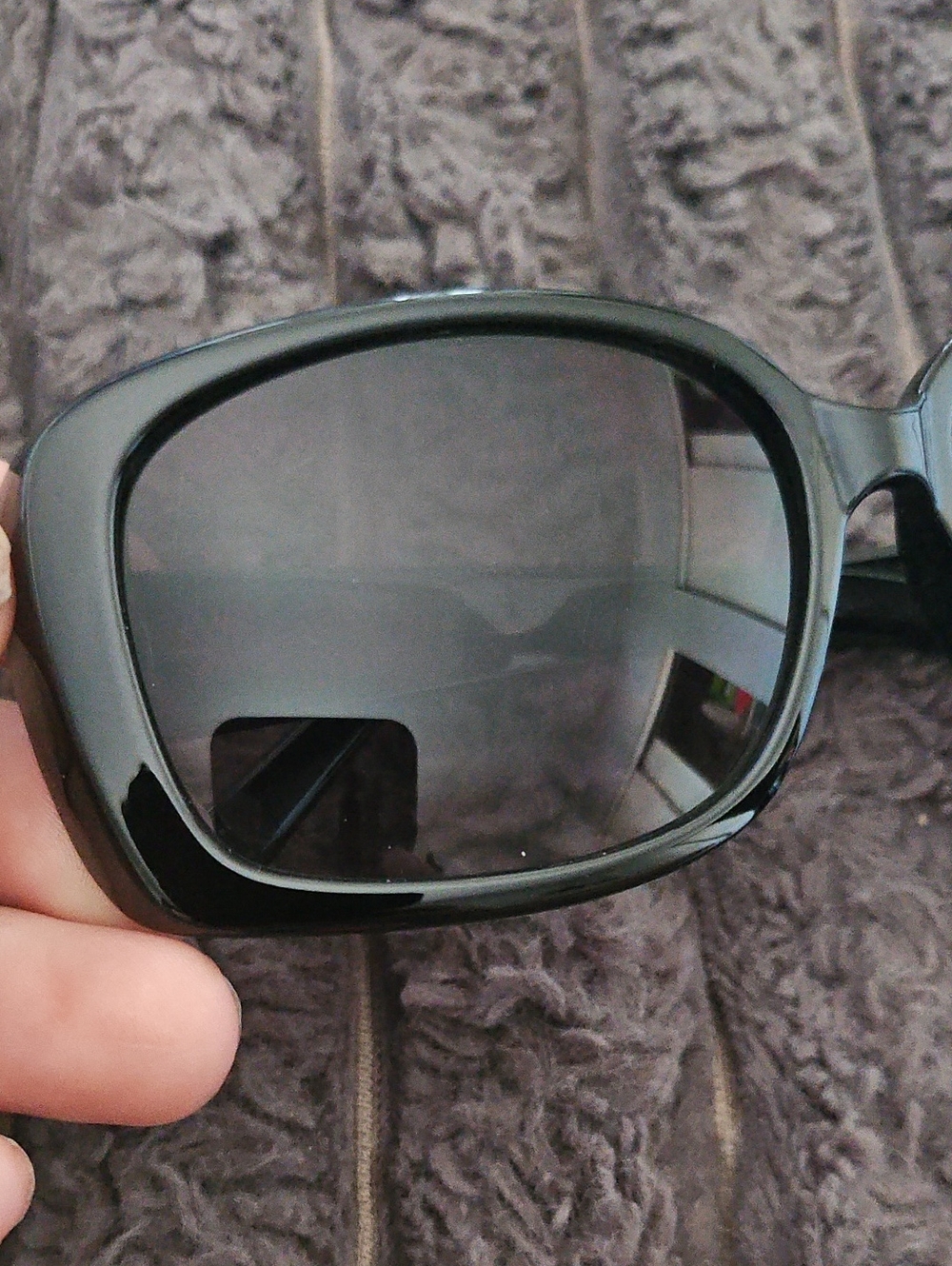 FOSSIL  VINTAGE. thick-frame rectangle Designer sunglasses. - Picture 7 of 8